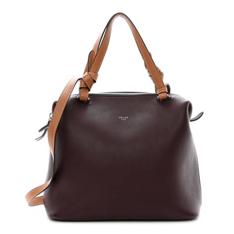 celine small soft cube|CELINE Lambskin Small Soft Cube Satchel Black Burgundy .